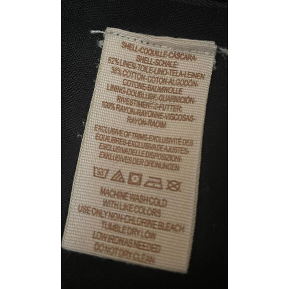 Free People Sz  4 Feel The Sun Linen Wide Leg Jumpsuit Romper Paisley Black - Picture 8 of 9